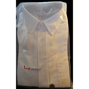 VTG Imp Originals Boys White L/S Button‎ Down Dress Shirt Size 8 NEW Vintage